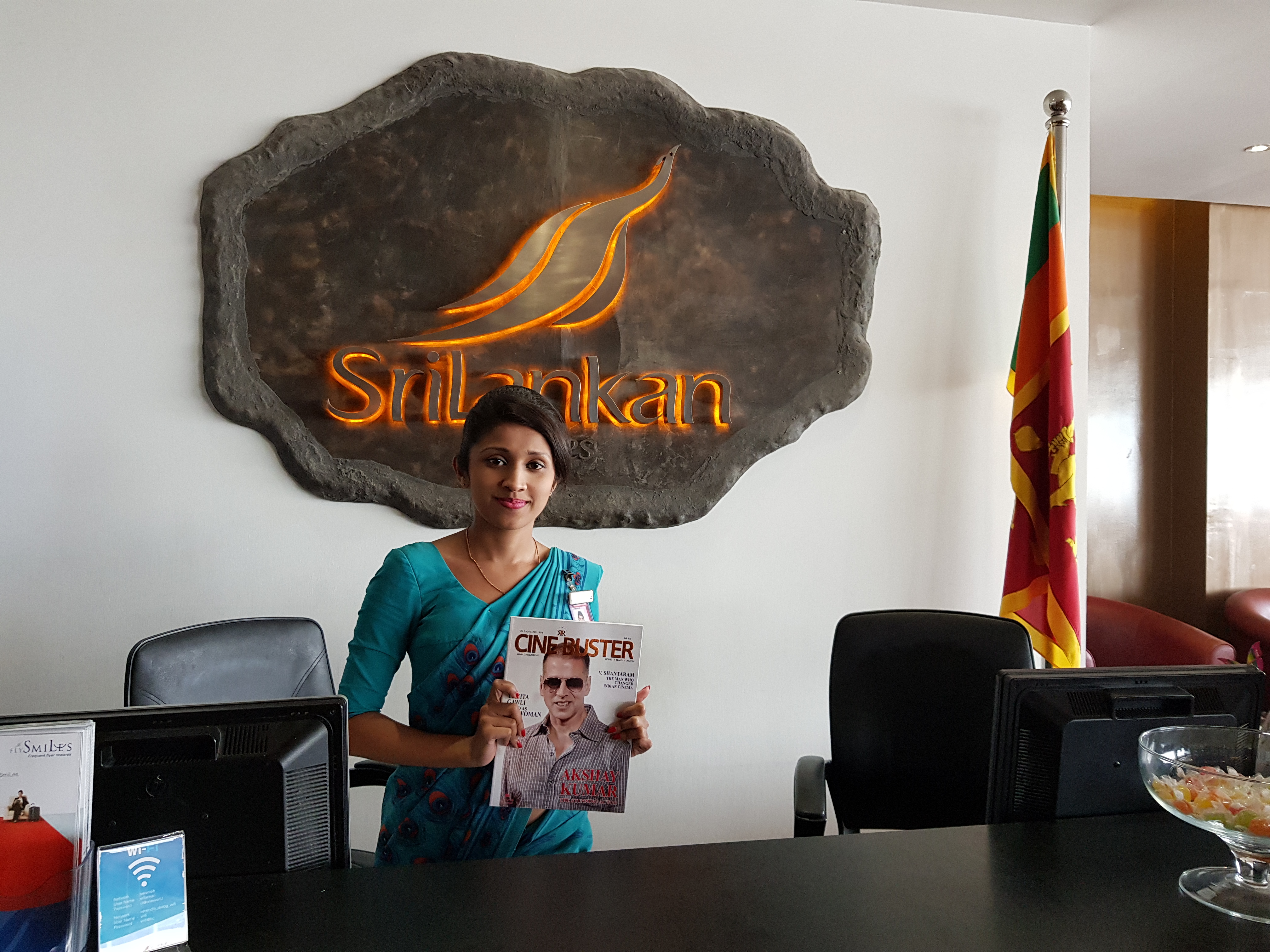 CINEBUSTER MAGAZINE AT SRILANKAN AIRLINES, COLOMBO