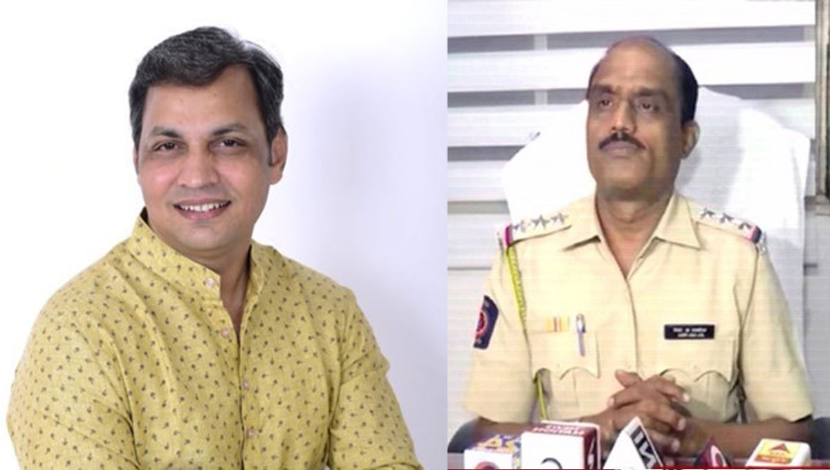 D.N. Nagar Police Sr. P. I. Parmeshwar Ganme seems Lobbing Errant Builders