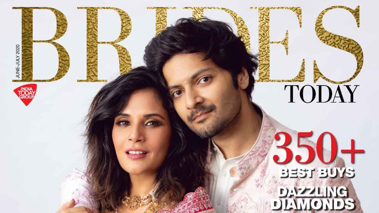 Richa Chadha and Ali Fazal on the cover of ‘Brides Today’