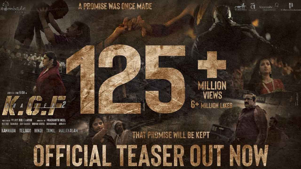 ‘KGF: Chapter 2’ teaser gets 125+M views and 6+M likes in 24 hours!