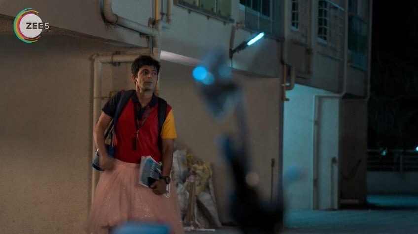 Sunil Grover was spotted in a pink Tutu Skirt, t-shirt and sneakers in ‘Sunflower’ society!