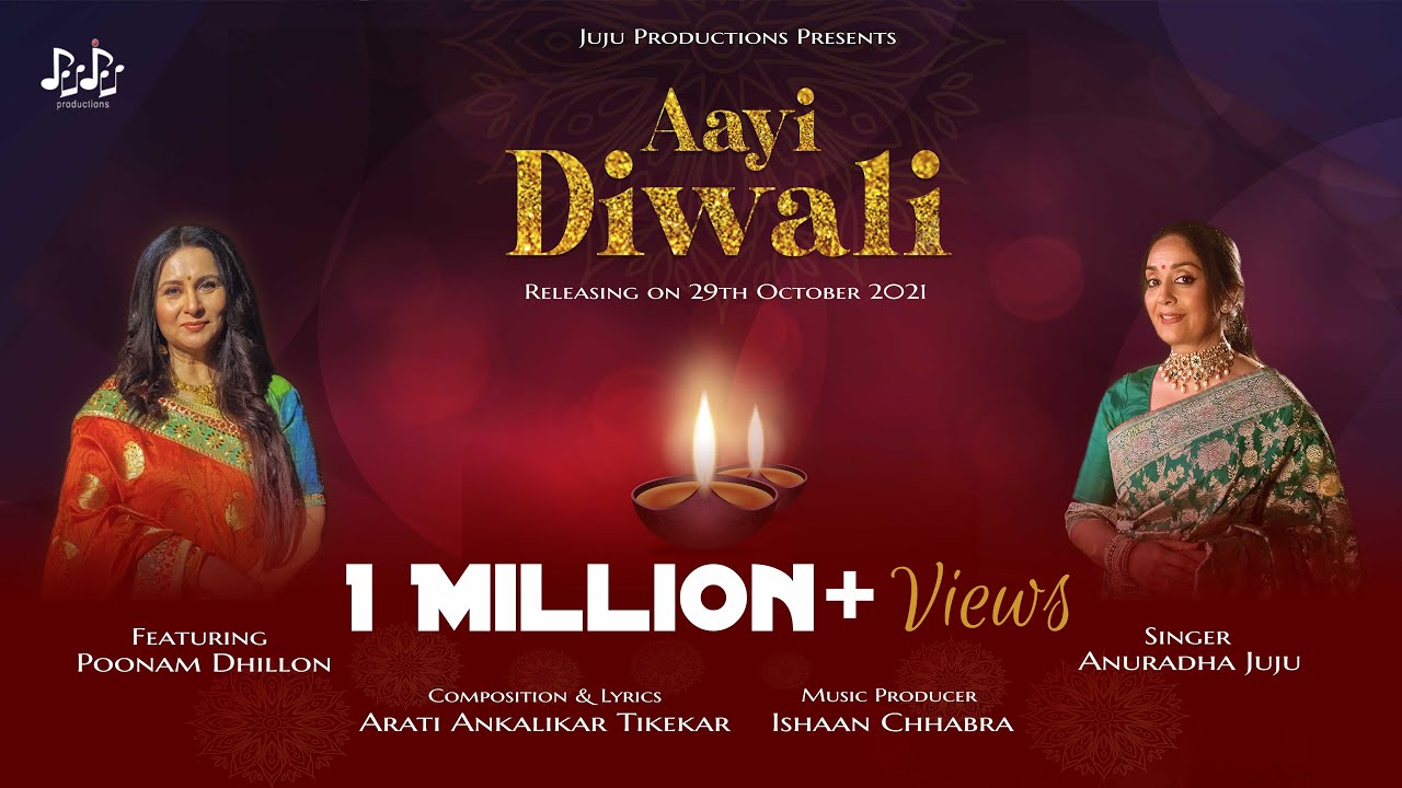 Poonam Dhillon says, “Aayi Diwali” as she debuts in Anuradha Juju’s music video!