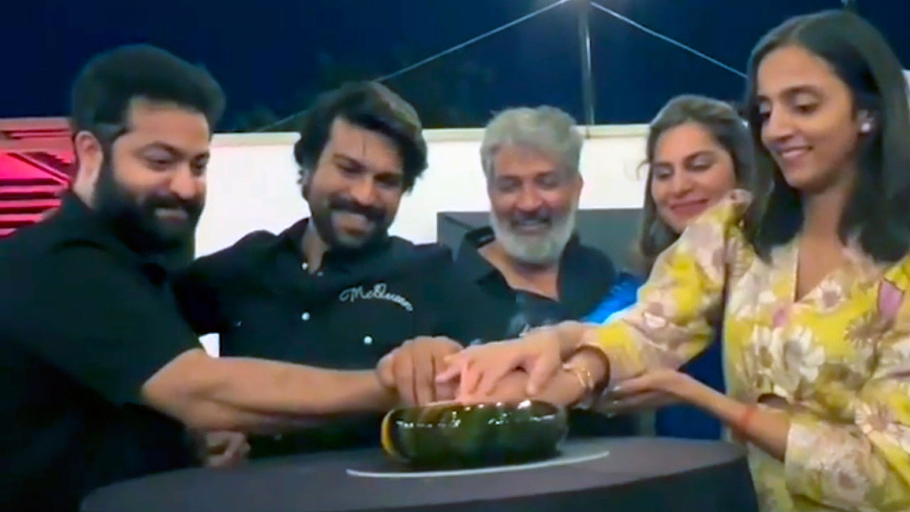‘RRRians’ Jr NTR and SS Rajamouli celebrate Ram Charan’s birthday with aplomb!