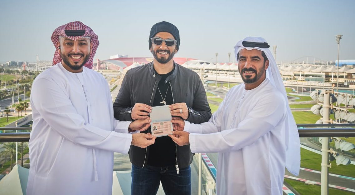 Ranveer Singh, brand ambassador of Yas Island receives UAE Golden Visa!