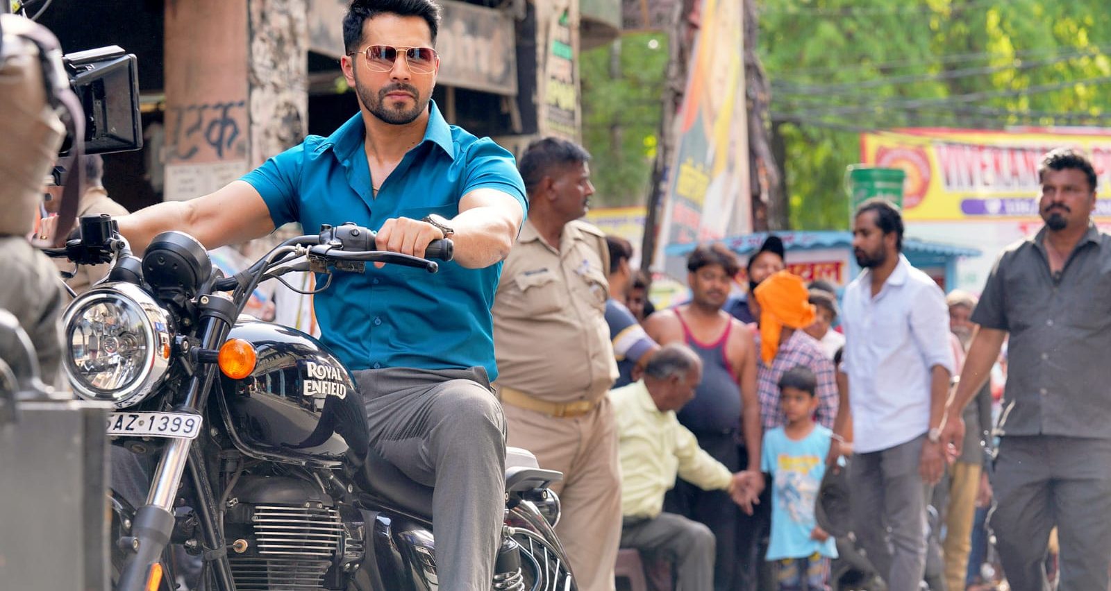 ‘Bawaal’ actor Varun Dhawan riding on a Royal Enfield looks dashing and ripped!