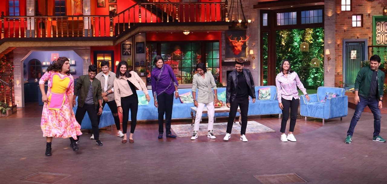 Women Cricketers perform the ‘Srivali’ hook step with a twist on The Kapil Sharma Show!