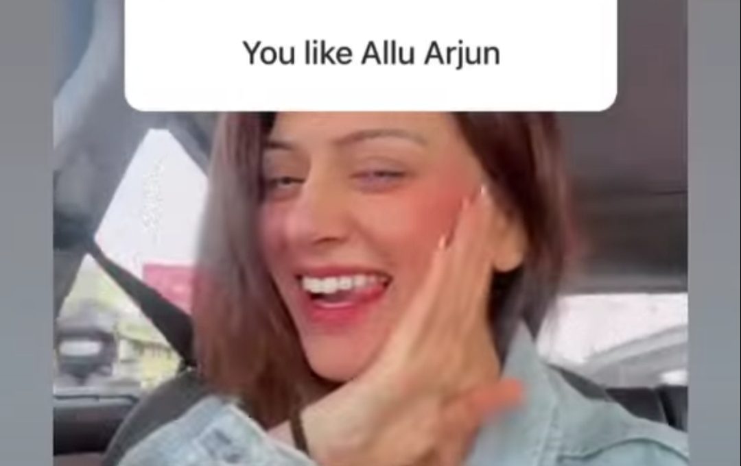 Hansika Motwani recreated her first’ ever co-star Allu Arjun’s Pushpa step, he re-posts!!