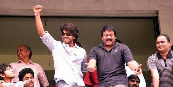 An adorable father-son duo, Mega Star Chiranjeevi and Mega Power Star Ram Charan, truly depicts their strong bond!