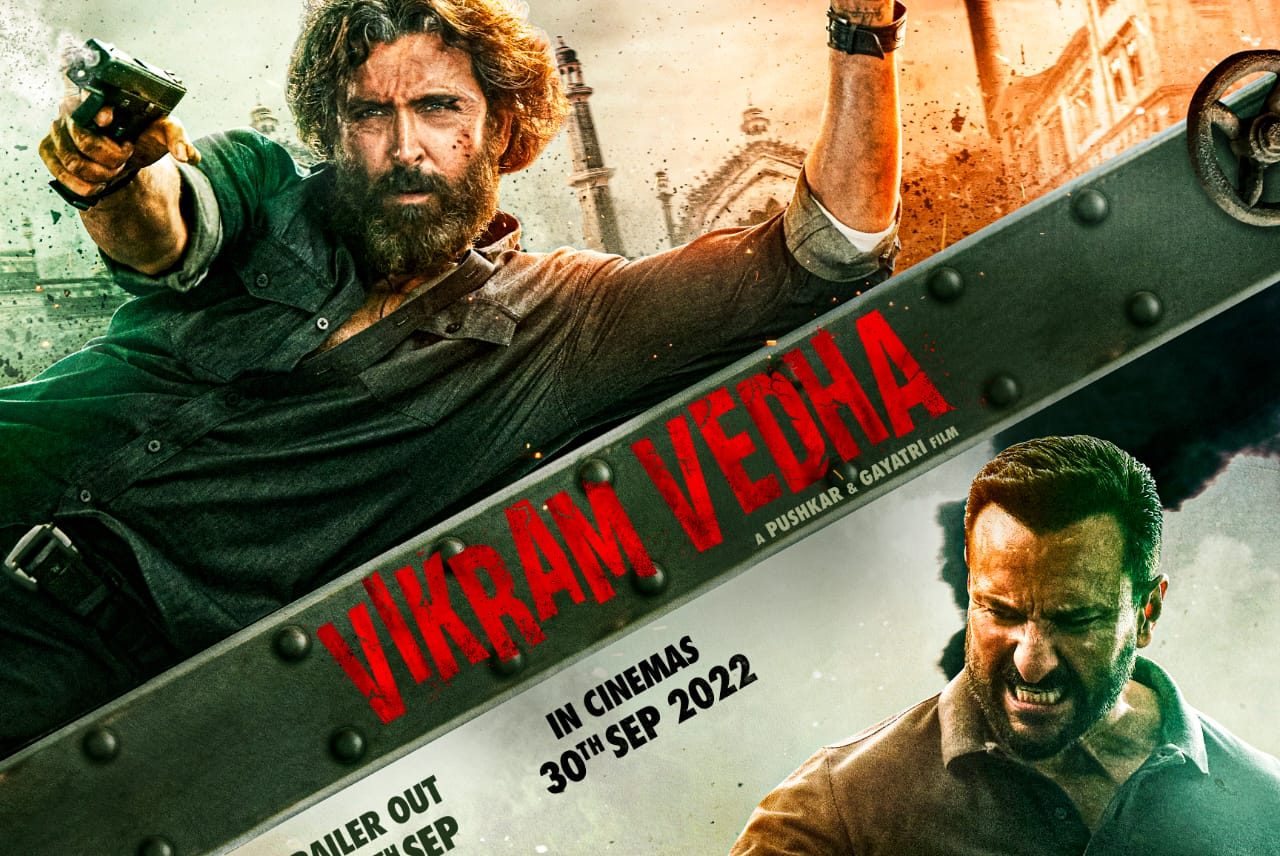 Vikram Vedha trailer is trending at No. 1 on YouTube!