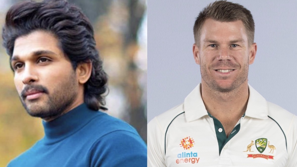 Australian cricketer David Warner says “Well Done” to Indian filmstar Allu Arjun as he receives Indian Of The Year!