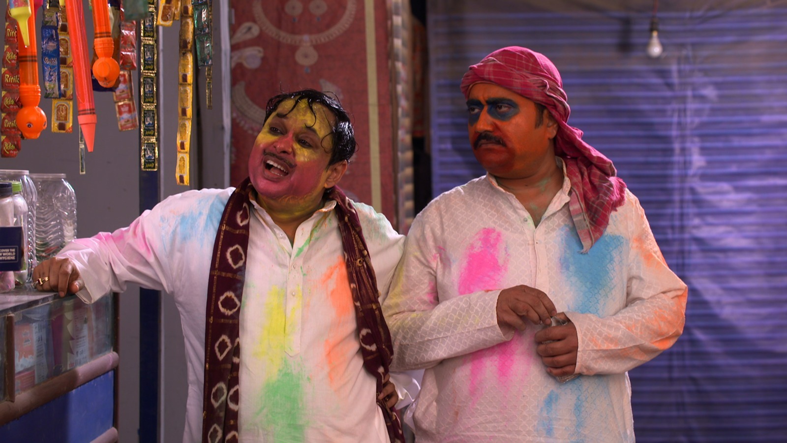 The characters in Happu Ki Ultan Paltan and Bhabiji Ghar Par Hai play “Khushiyon se bhari Holi”!