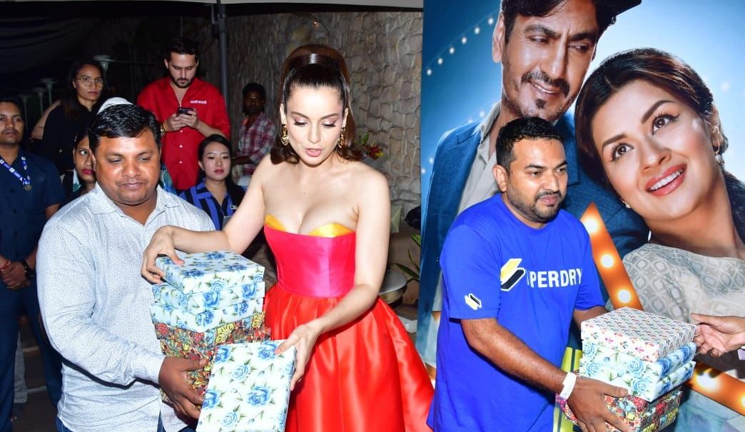 Kangana Ranaut celebrates success of Tiku Weds Sheru by distributing sweets!