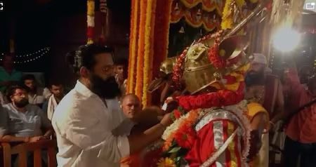‘Kantara’ star Rishab Shetty attends the divine festivities of Daiva Kola in Mangalore!