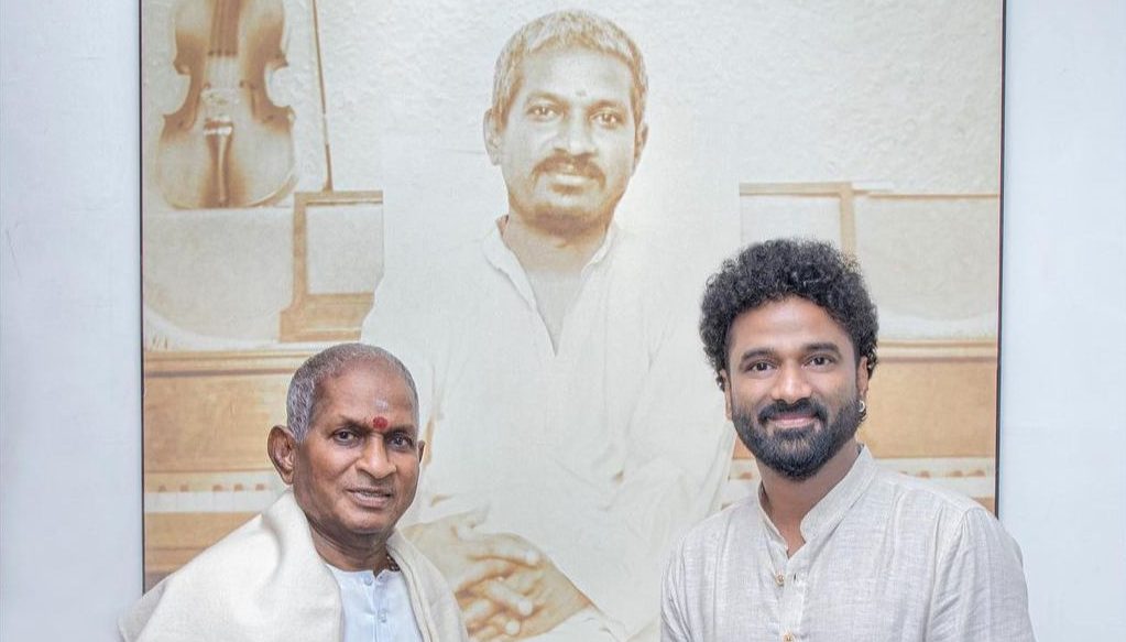 Rockstar DSP gets a joyous visit from his guru Ilaiyaraaja!