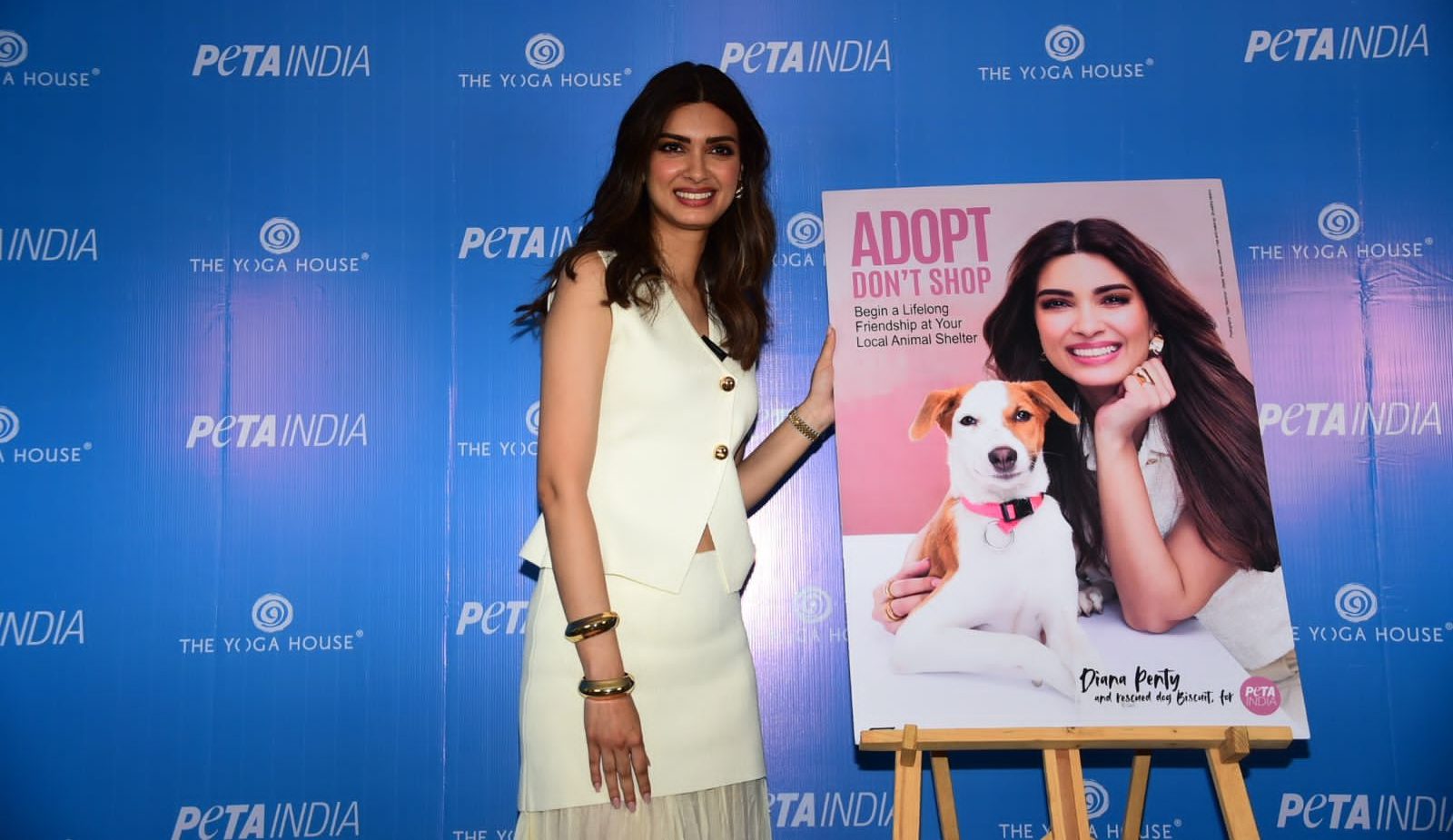 Diana Penty supports PETA’s “Adopt Don’t Shop” campaign!