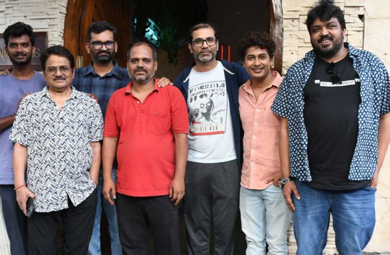 The cast and crew of Panchayat, gathered to commemorate the show’s success!