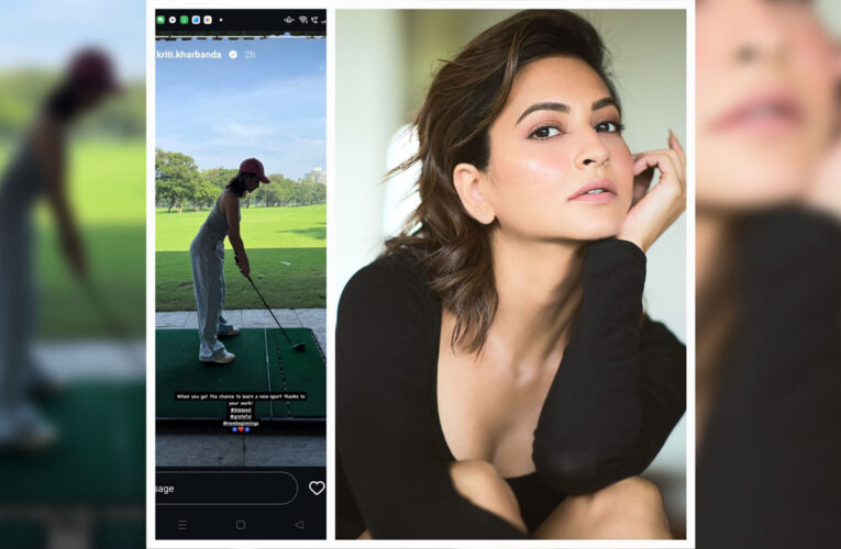 Kriti KharbandaTakes Golfing Lessons!