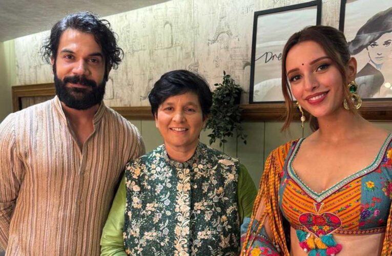 Rajkummar Rao and Triptii Dimri Promote VVKWWV with ‘Garba Queen’ Falguni Pathak!
