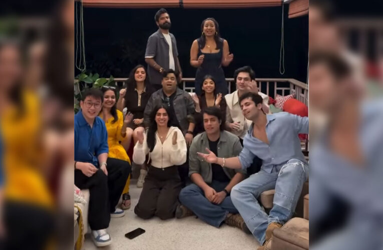 Junaid Khan and Khushi Kapoor with Team Groove to the Title Track of ‘Loveyapa’!