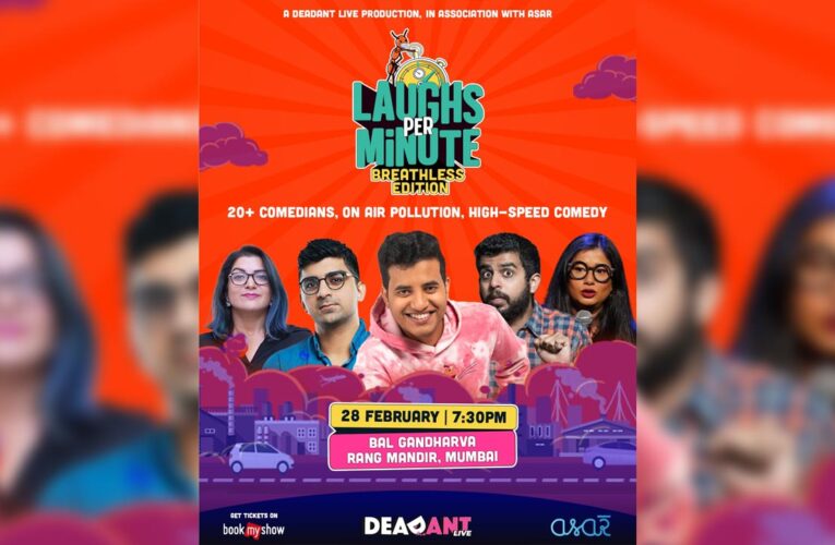 20+ comedians to feature in ‘Laughs Per Minute: Breathless Edition’—A Comedy Showcase Taking Aim at Air Pollution!