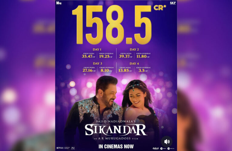 ‘Sikandar’ Collects ₹158.5 Cr. worldwide in 4 days!