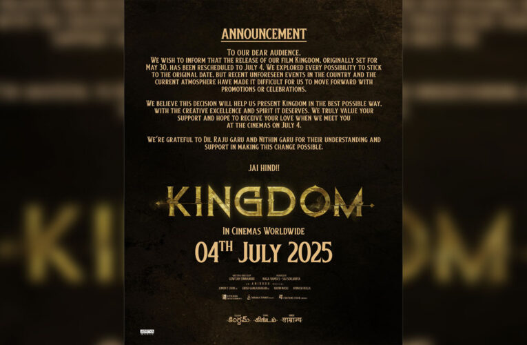 ‘Kingdom’, starring Vijay Deverakonda, rescheduled to release on July 04, 2025!
