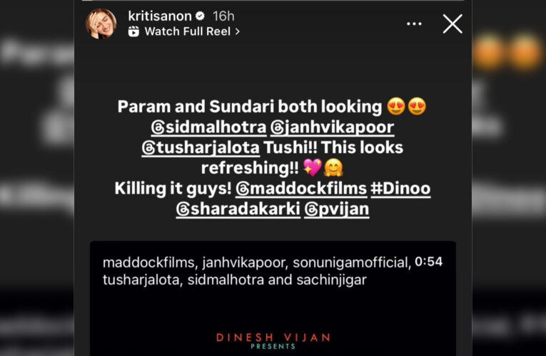 ‘OG Param Sundari’ Kriti Sanon cheers on the first look of ‘Param Sundari’!