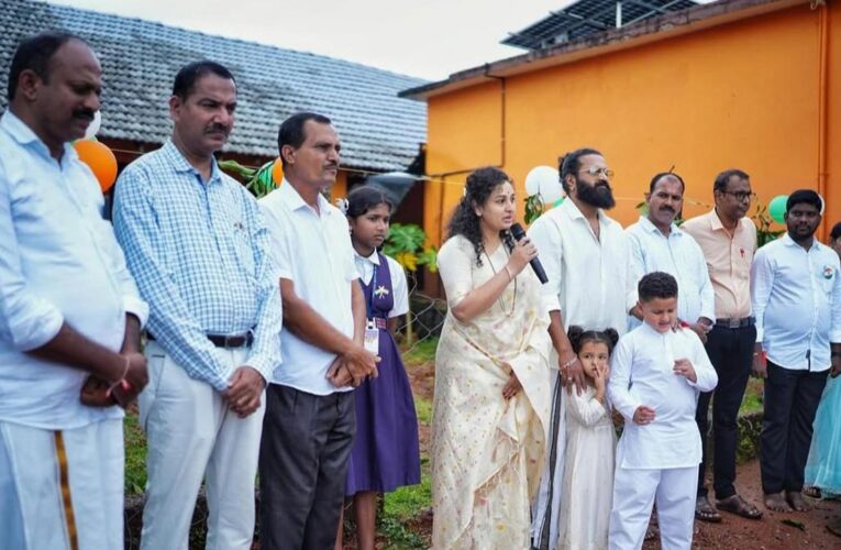 Rishab Shetty celebrates Independence Day with the children of Keradi Government Kannada Secondary School!