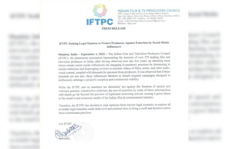 IFTPC Seeking Legal Opinion to Protect Producers Against Extortionate Practices by Social Media Influencers!