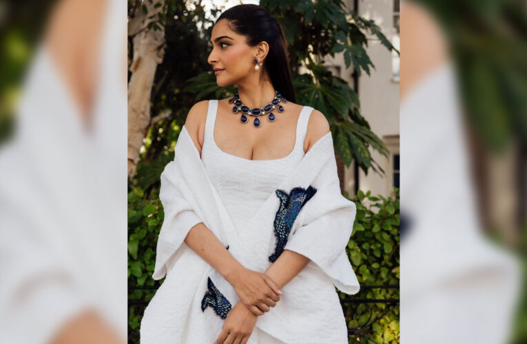 Sonam Kapoor unites conservation and couture with an Erdem gown with the Godawan bird motif!