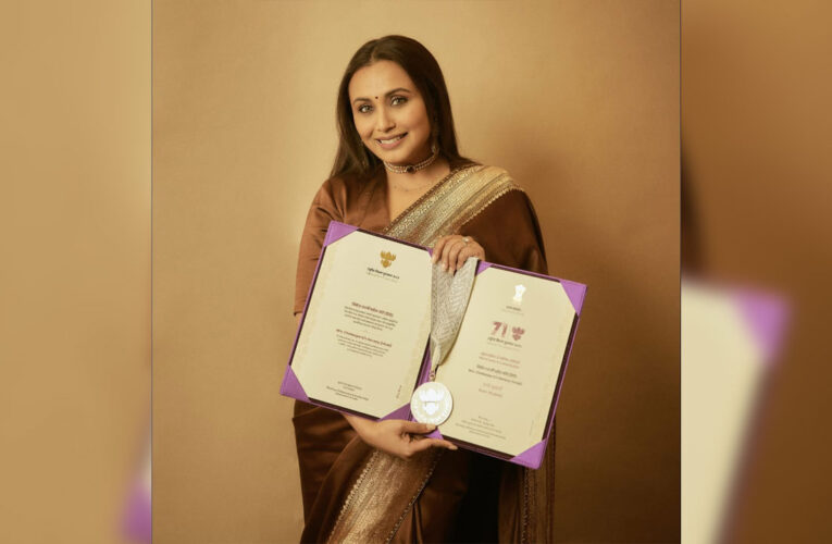 On winning the National Award, Rani Mukheji expressed her gratitude to her team, producers, director, and co-workers!