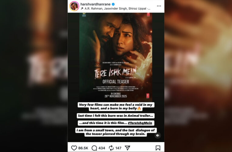 Celebrities including Amitabh Bachchan wish luck to ‘Tere Ishk Mein’!