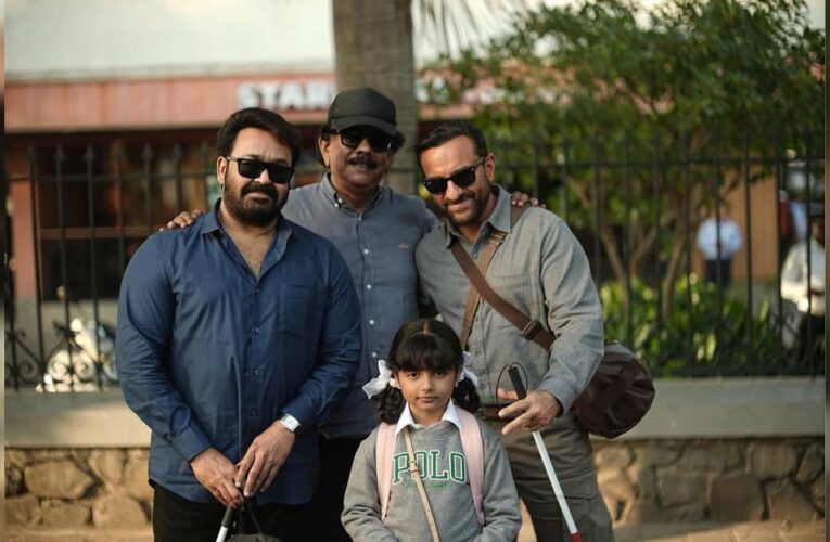 Three Icons, Saif Ali Khan, Mohanlal and Director Priyadarshan, Clicked During ‘Haiwaan’ Shoot!