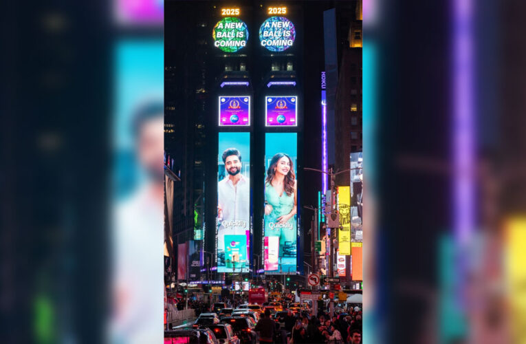 Jackky Bhagnani and Rakul Preet Singh Feature on the Times Square Skyline!