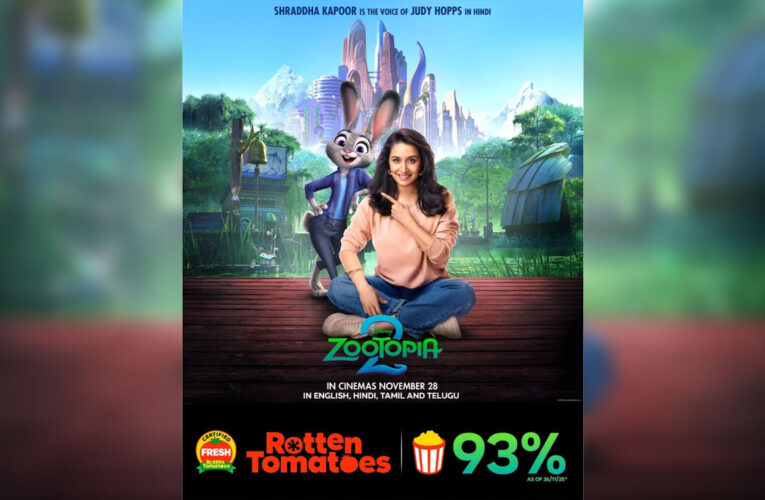 ‘Zootopia 2’ emerges as Disney’s best animation film with 93% Rotten Tomatoes score!
