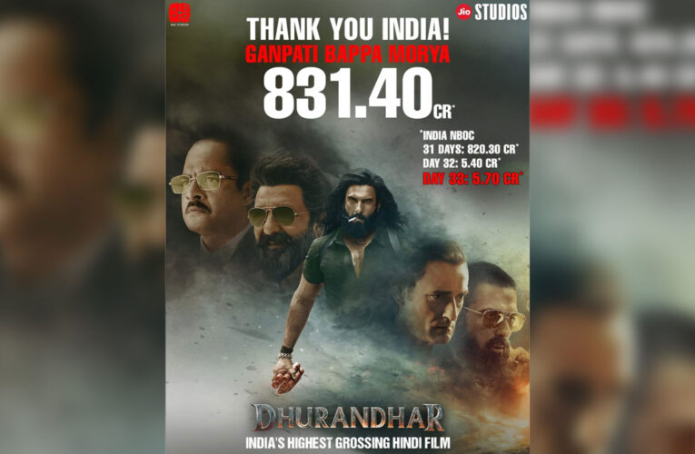 ‘Dhurandhar’ Firmly Crowned at No. 1, India’s Biggest Hindi Film Ever in History!