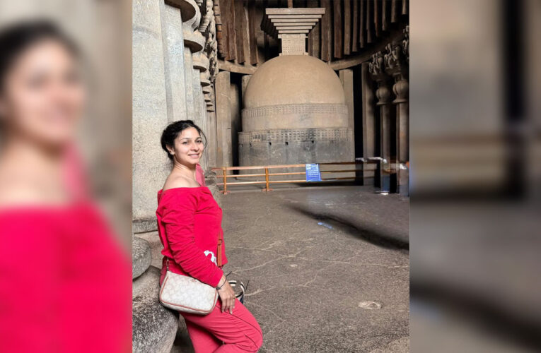 Tanishaa Mukerji Rings in the New Year by Visiting Karla Caves near Lonavala, Maharashtra!