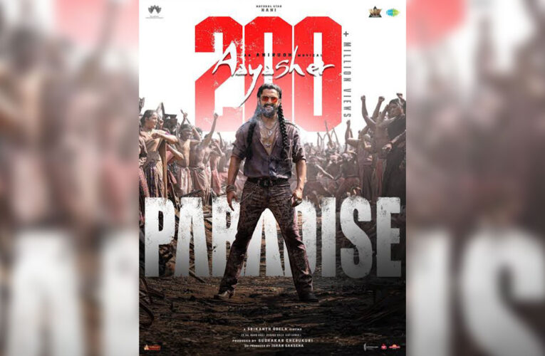 Natural Star Nani’s ‘Aaya Sher’ From The Paradise Hits 200 Million Views, A High-Octane Anthem That Keeps Getting Bigger!