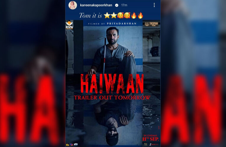 Kareena Kapoor Khan Turns Biggest Cheerleader as Saif Ali Khan’s New Haiwaan Poster Drops!