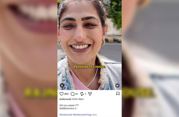 Kubbra Sait Turns Fan Girl Outside Rajinikanth’s Bungalow, Shares Adorable Chennai Vlog!