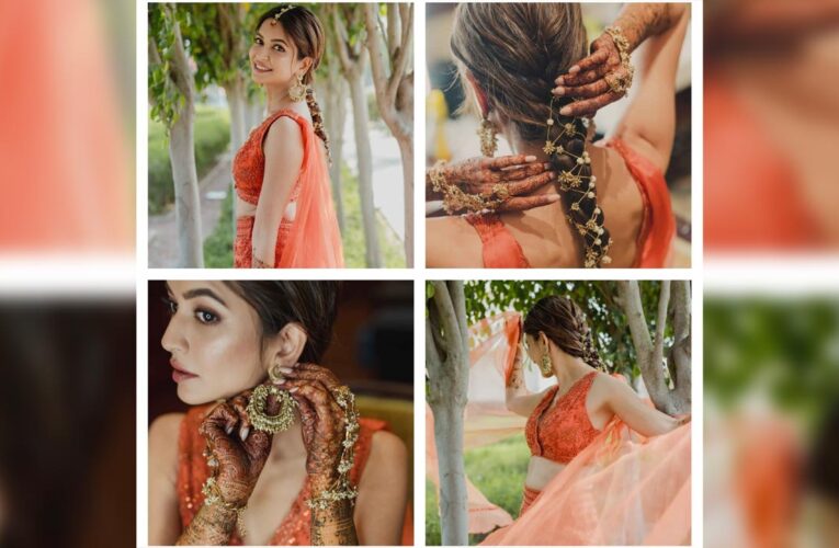 Kriti Kharbanda Welcomes Navratri Day 1 in a Stunning Orange Ensemble, Seeking Maa Shailputri’s Blessings!